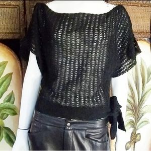 Bebe lightweight Black Coldshoulder Sweater